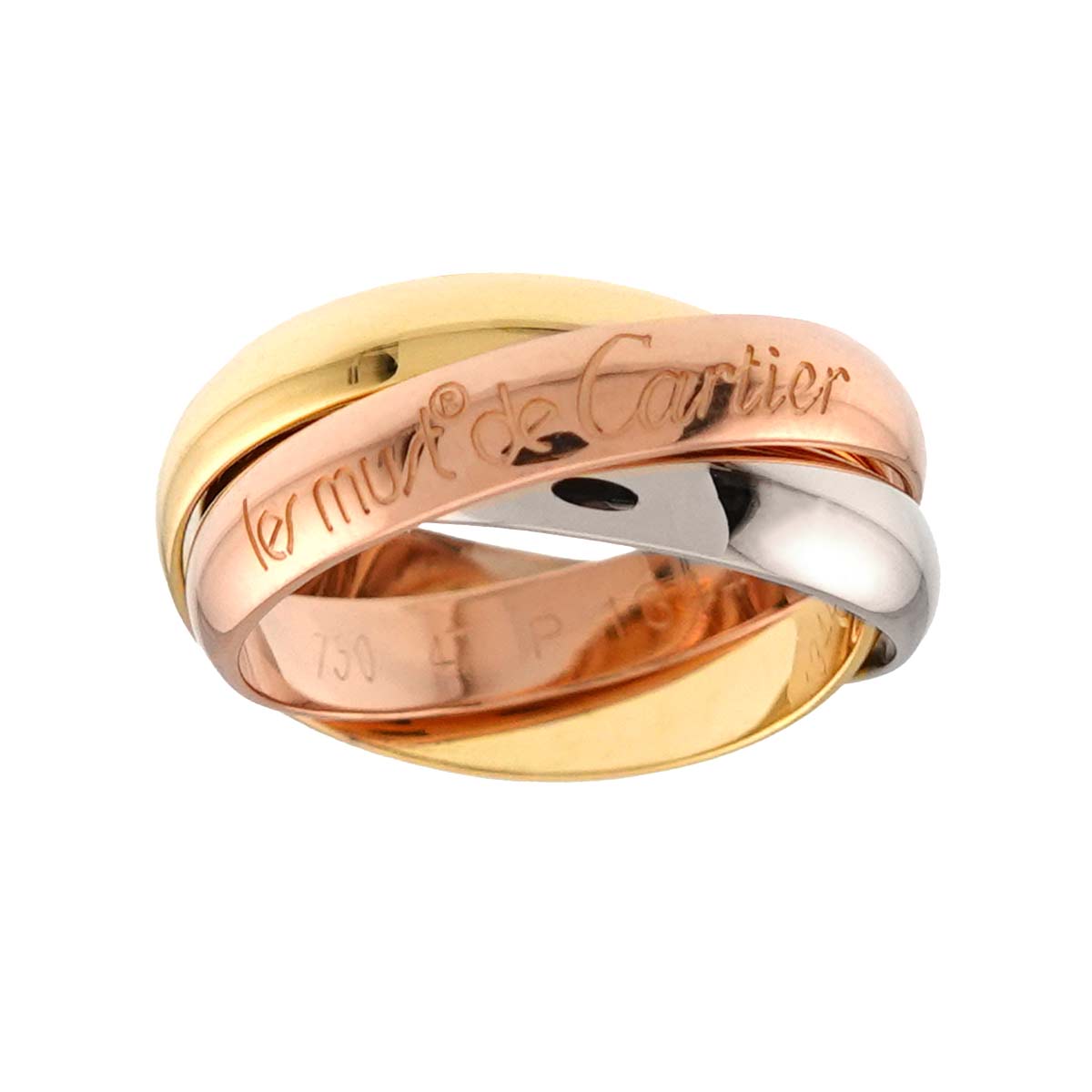 Trinity MM Ring 18K YG WG PG 750 Size47 4(US)