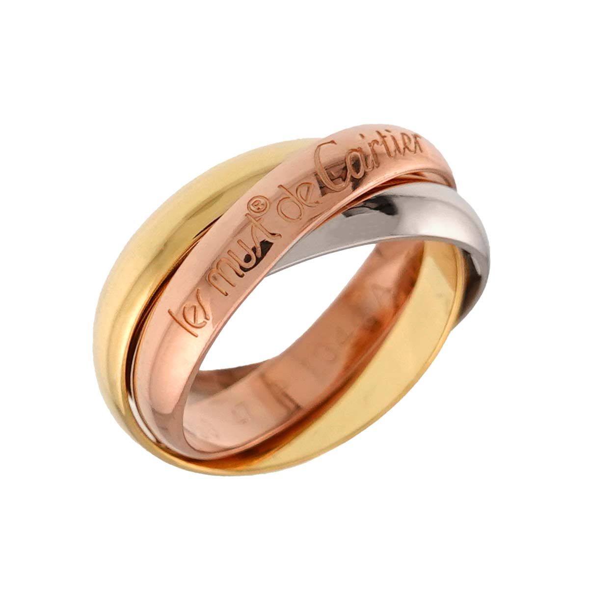 Trinity MM Ring 18K YG WG PG 750 Size47 4(US)