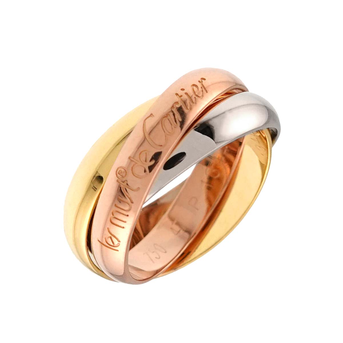 Trinity MM Ring 18K YG WG PG 750 Size47 4(US)