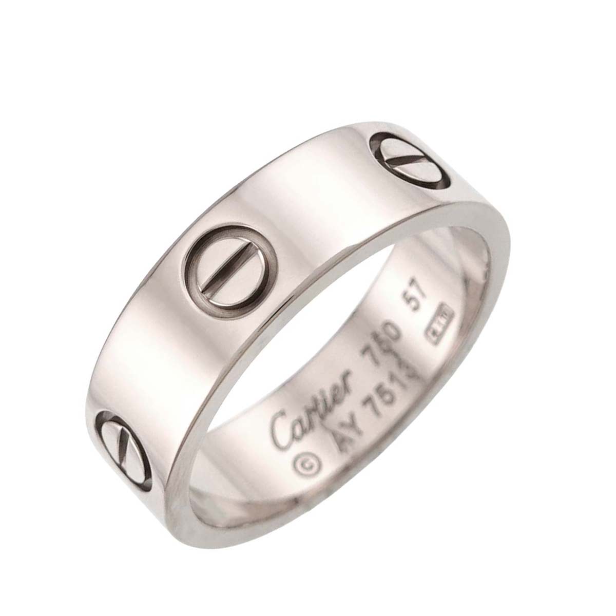 Love Ring 18K White Gold 750 size57 7.5(US)