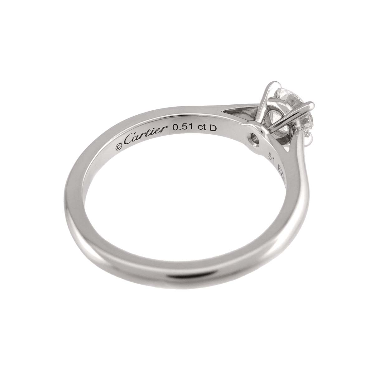 Diamond 0.51ct H/VVS1/3EX Ring Platinum size51 5.5-5.75(US)