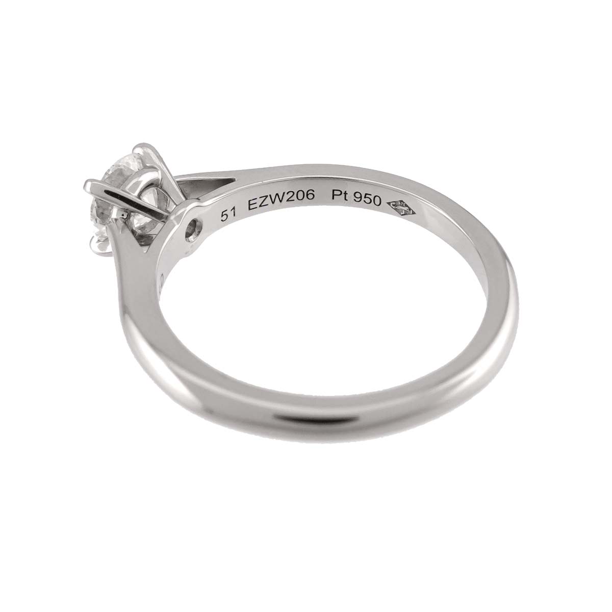 Diamond 0.51ct H/VVS1/3EX Ring Platinum size51 5.5-5.75(US)