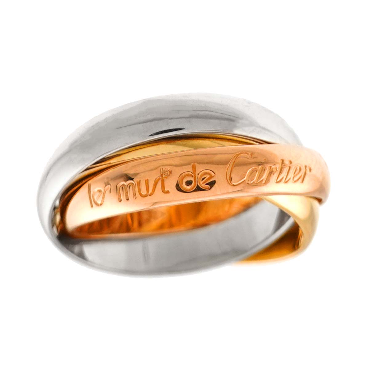 Trinity Ring 18K YG WG PG 750 Size49 4.75-5(US)