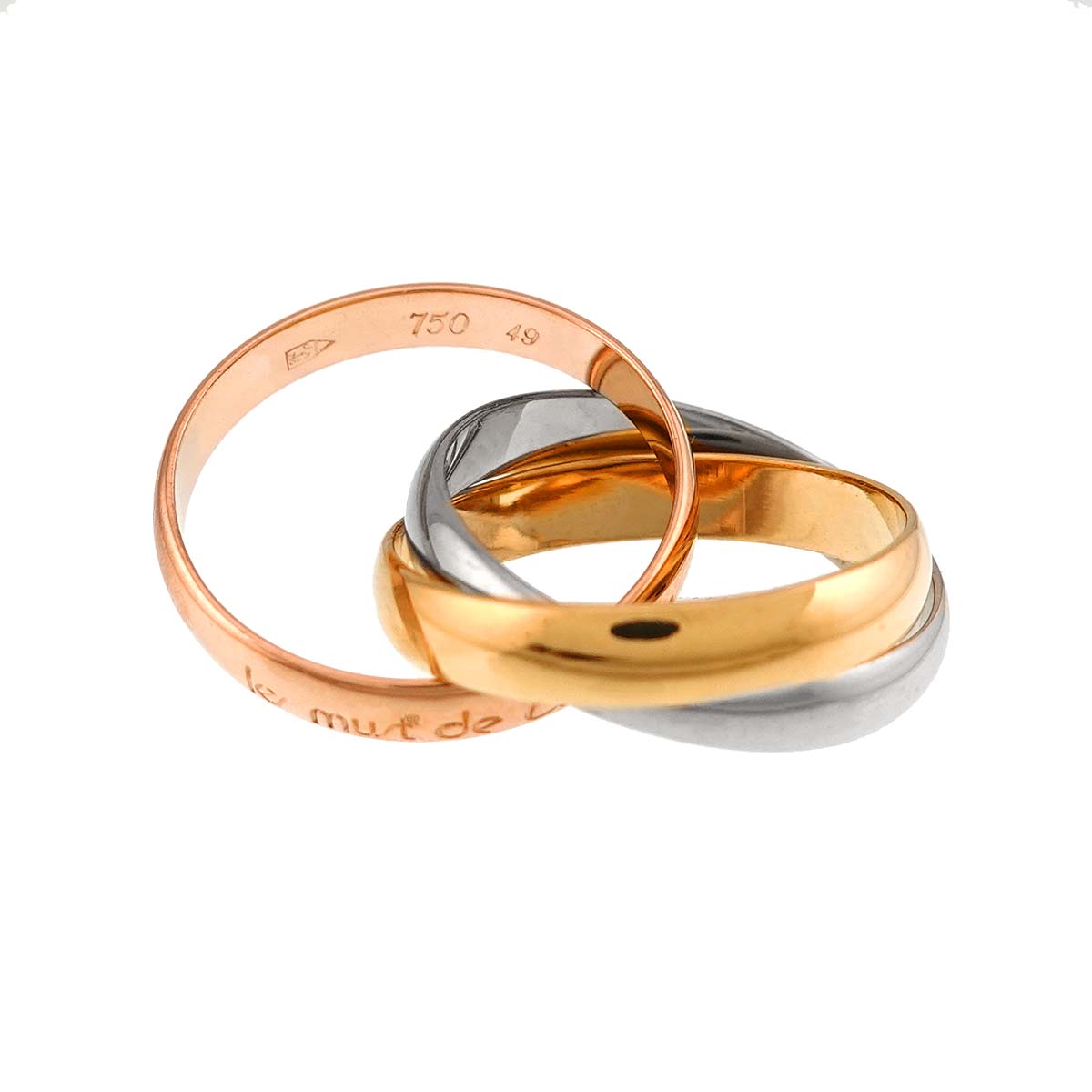 Trinity Ring 18K YG WG PG 750 Size49 4.75-5(US)