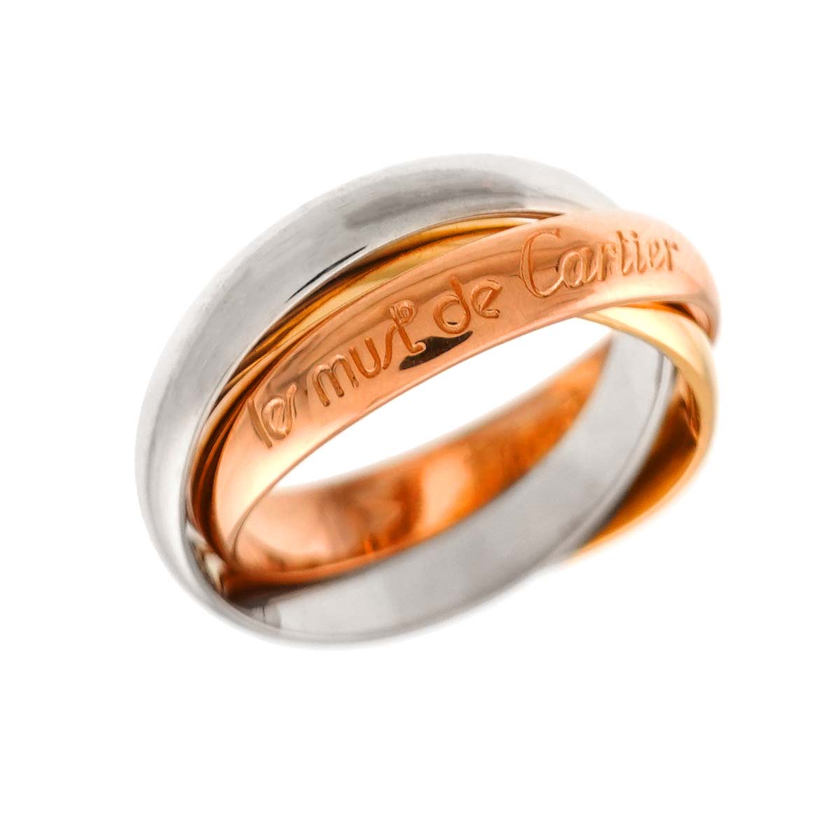 Trinity Ring 18K YG WG PG 750 Size49 4.75-5(US)