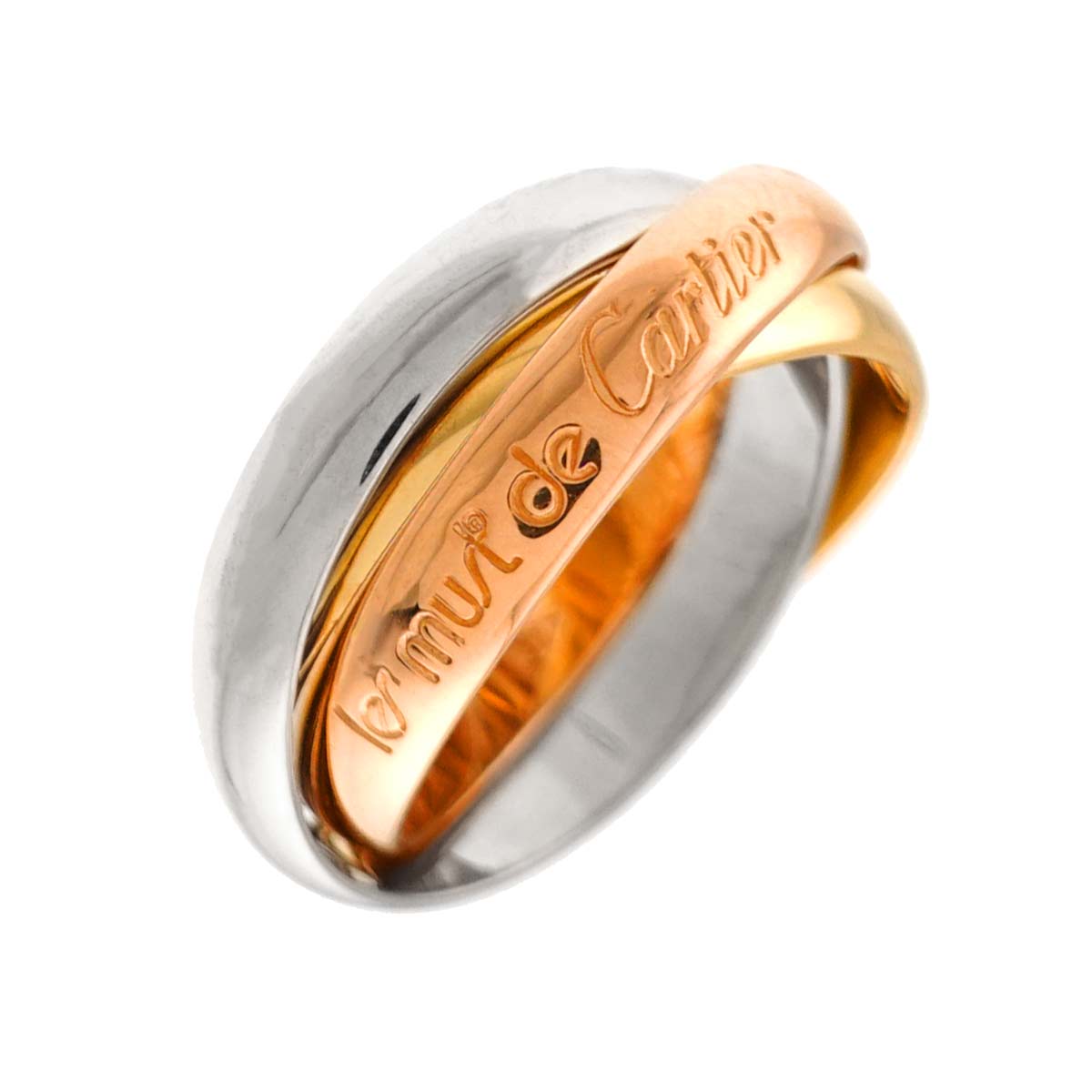 Trinity Ring 18K YG WG PG 750 Size49 4.75-5(US)