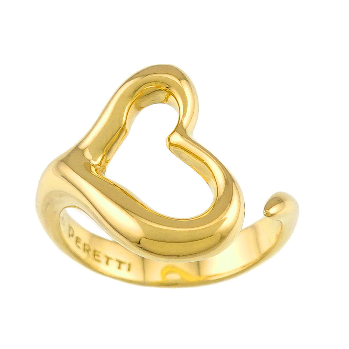 Open Heart Ring 18K YG 750 Size5.25(US)