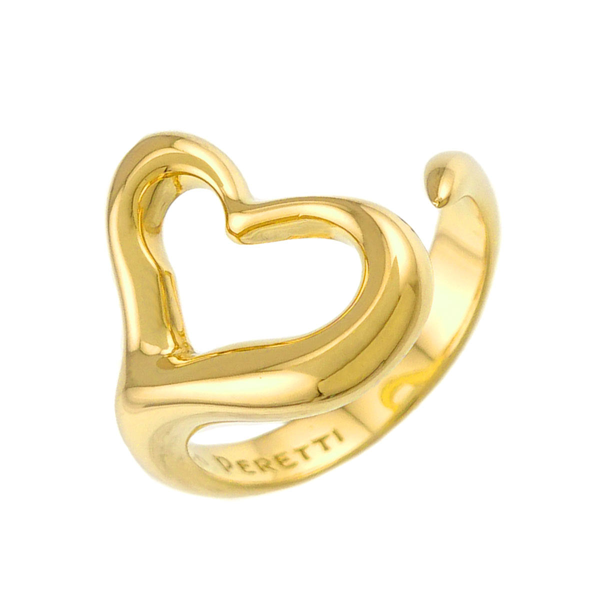 Open Heart Ring 18K YG 750 Size5.25(US)