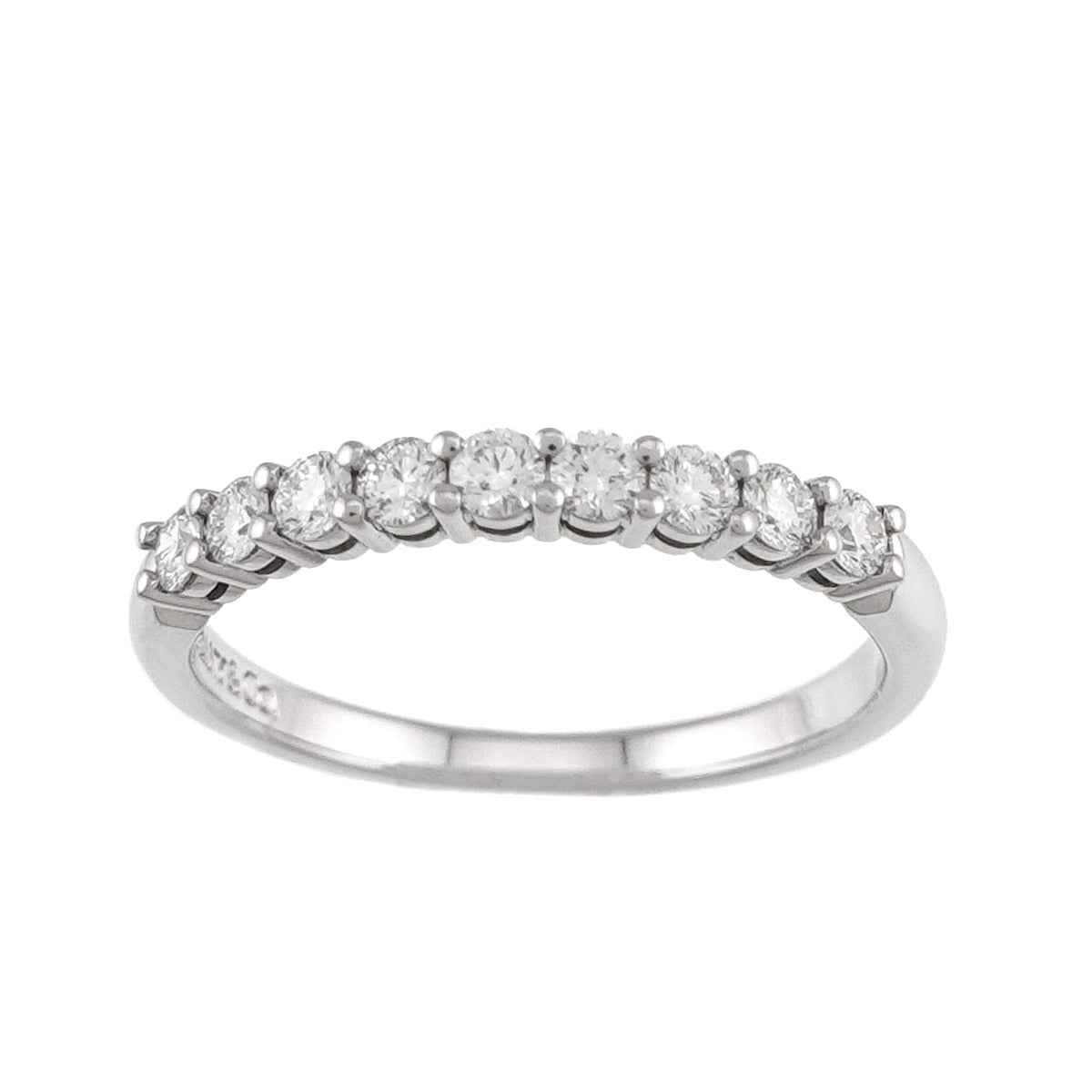 Forever Half Diamond Ring Platinum size5.25(US)