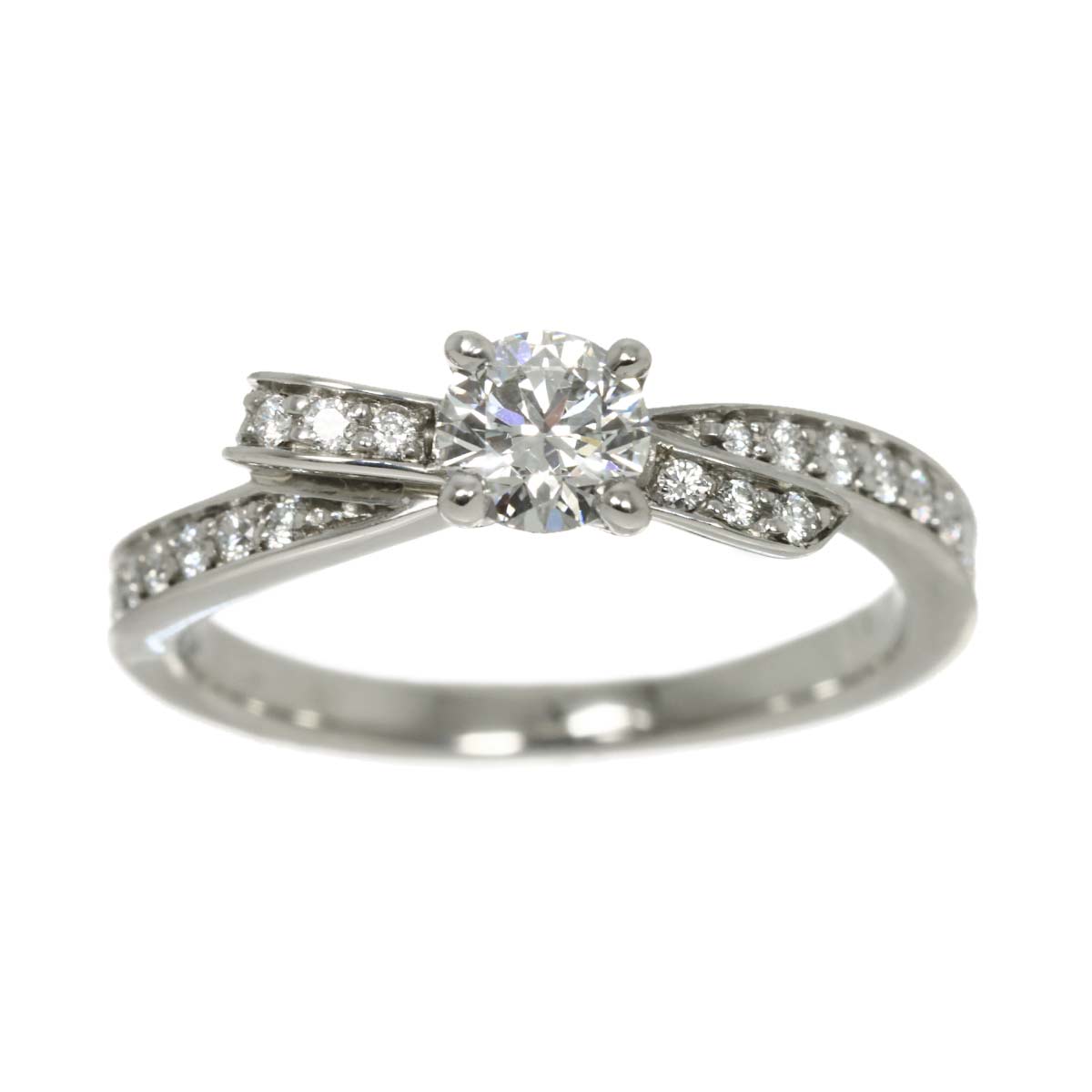 RUBAN Diamond 0.25ct E/VVS2/3EX Ring Pt size45 3-3.25(US)