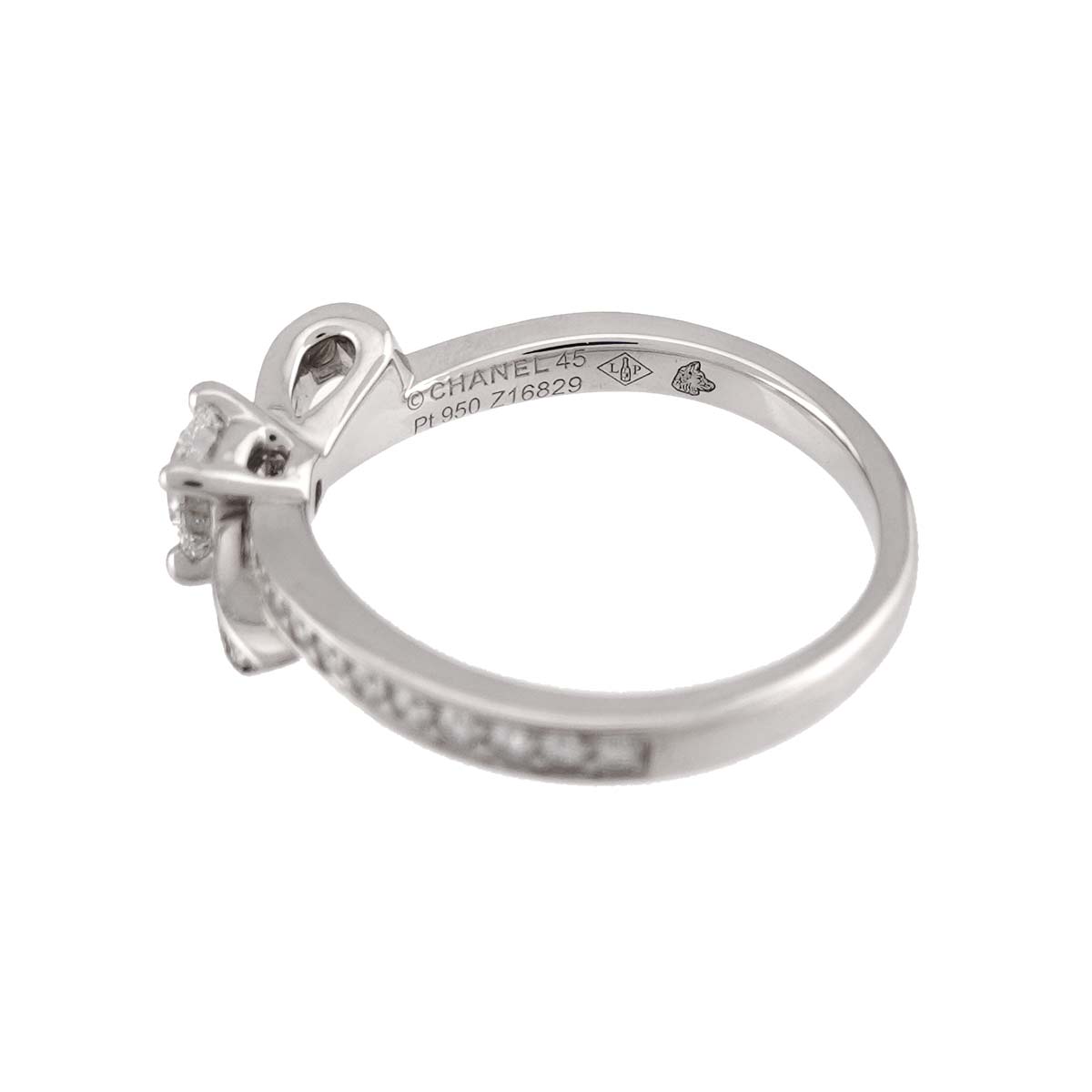 RUBAN Diamond 0.25ct E/VVS2/3EX Ring Pt size45 3-3.25(US)