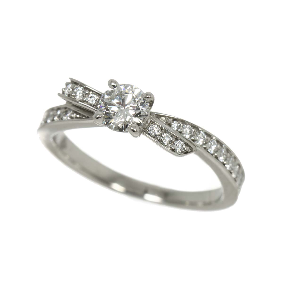 RUBAN Diamond 0.25ct E/VVS2/3EX Ring Pt size45 3-3.25(US)