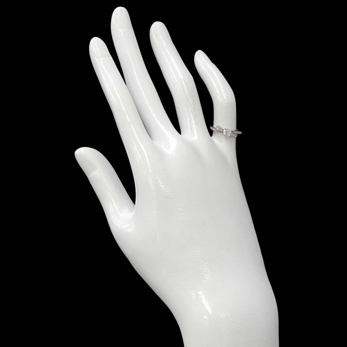 RUBAN Diamond 0.25ct E/VVS2/3EX Ring Pt size45 3-3.25(US)