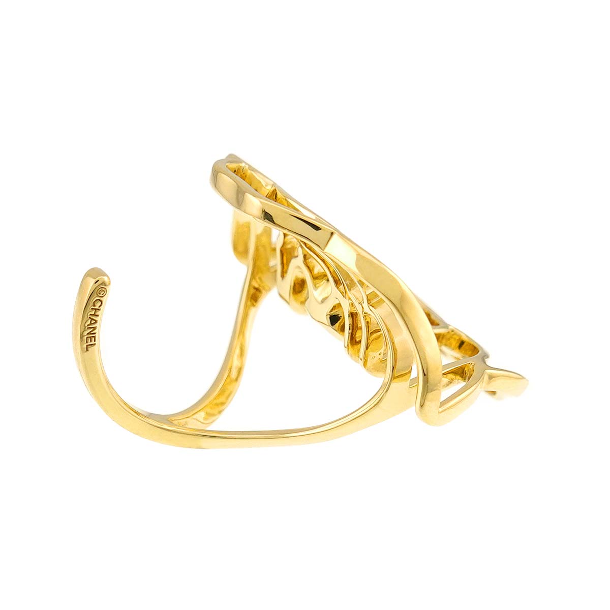 Camellia Diamond Ring 18K Yellow Gold 750 Size53 6.25-6.5(US)