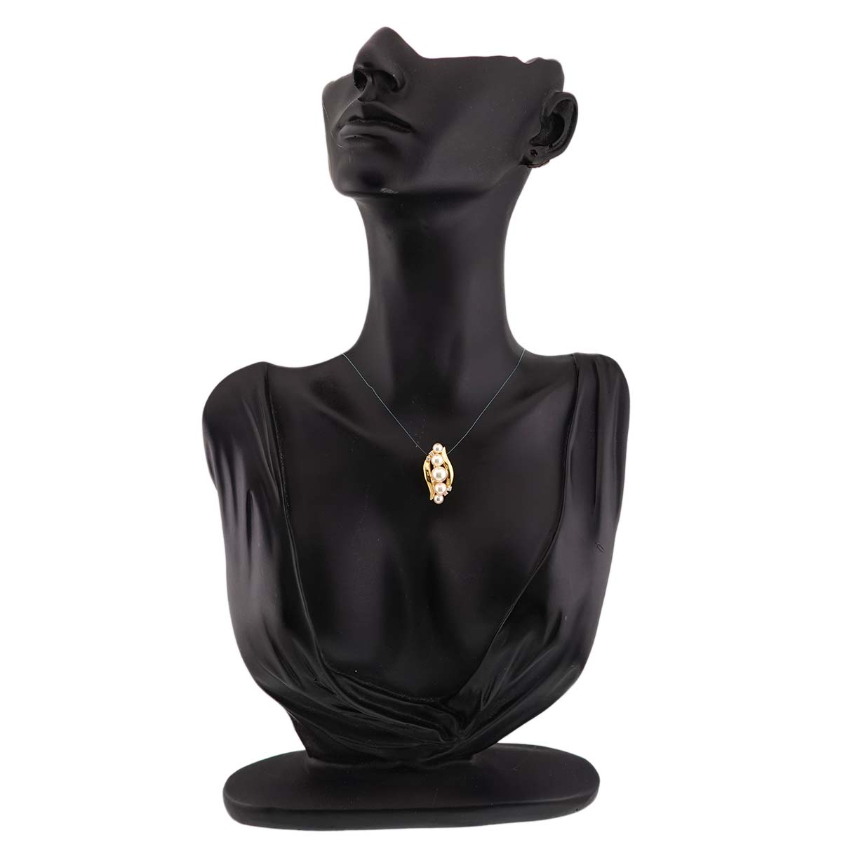 Akoya Pearl 6.4-4.0mm Diamond Pendant Top 18K YG 750