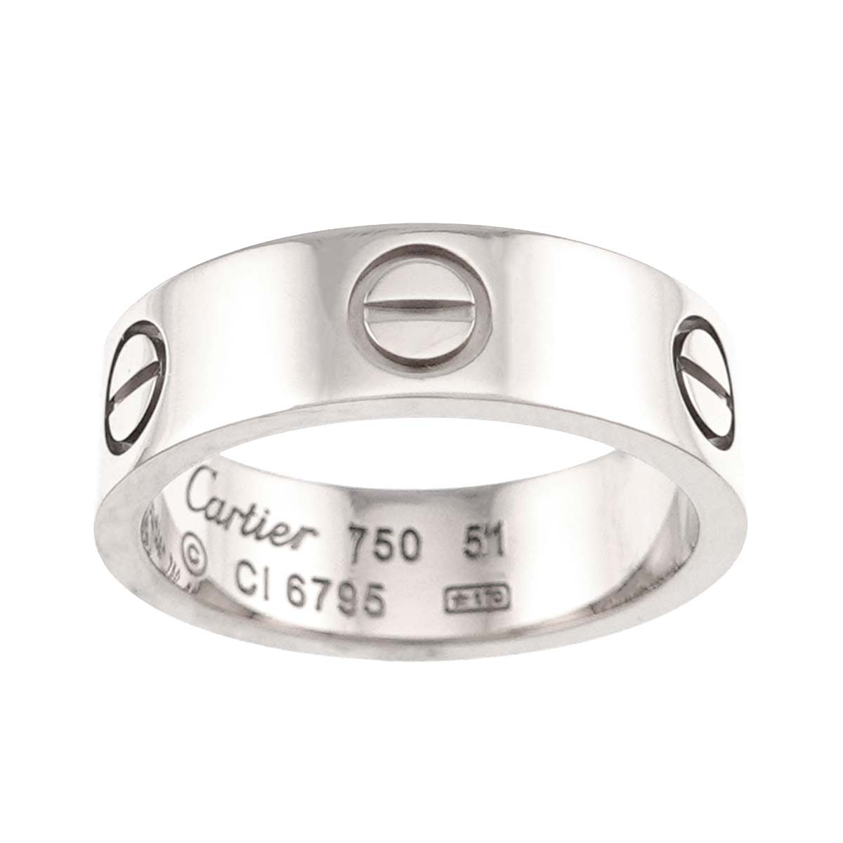 Love Ring 18K White Gold 750 size51 5.25-5.5(US)