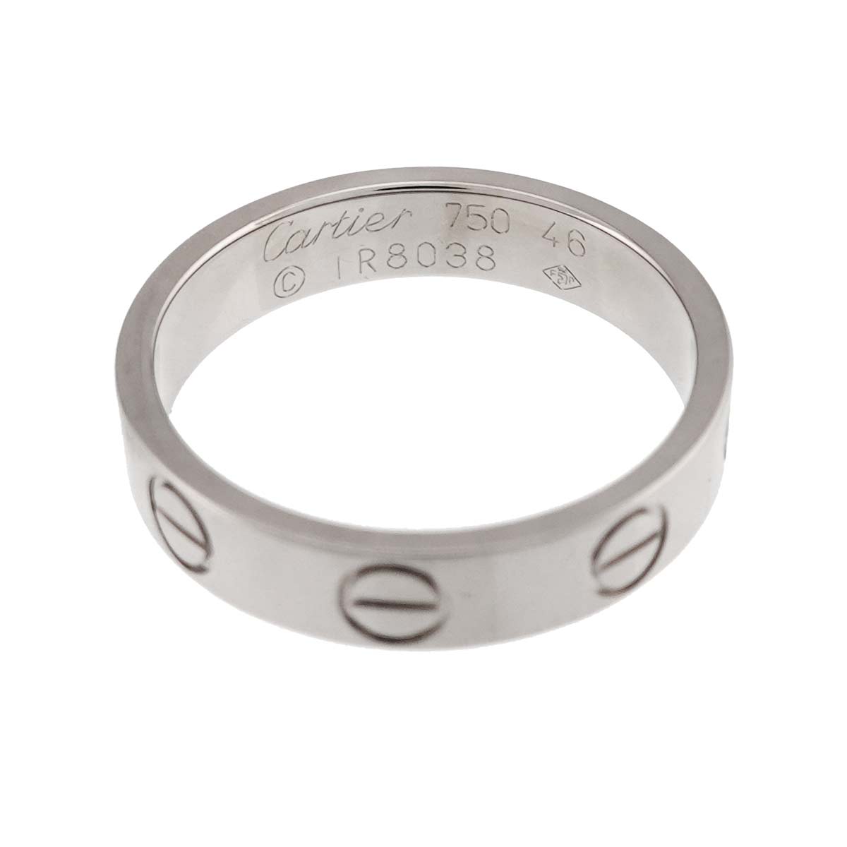Mini Love Ring 18K WG White Gold 750 size46 3.75(US)