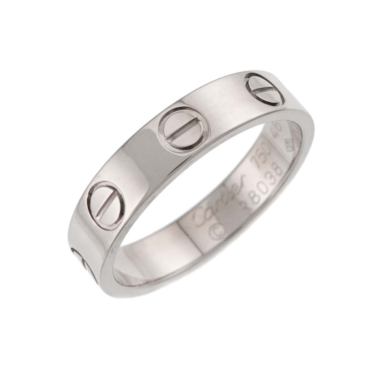 Mini Love Ring 18K WG White Gold 750 size46 3.75(US)