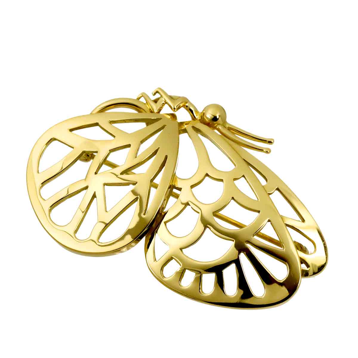 Butterfly Brooch 18K Yellow Gold 750