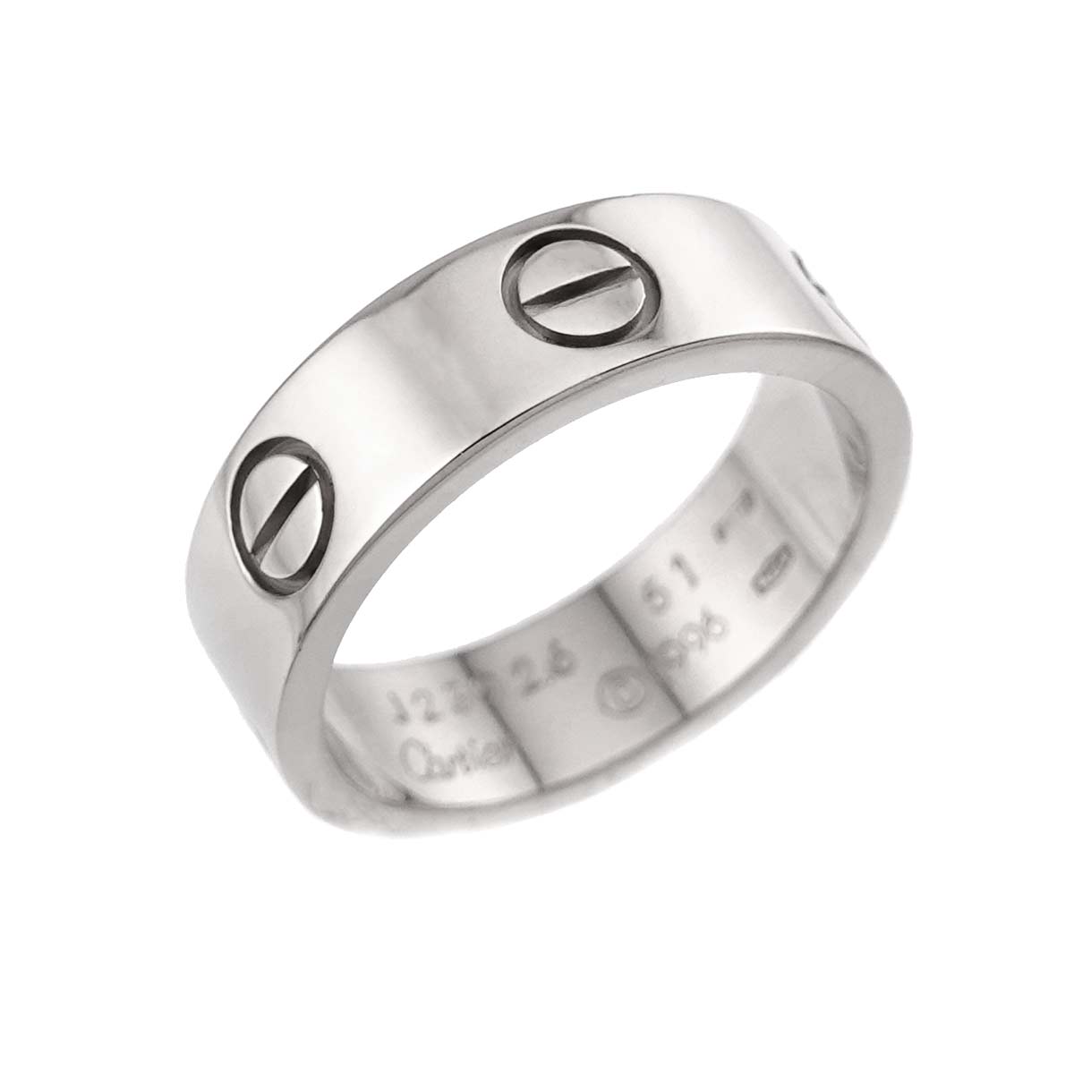 Love Ring 18K White Gold 750 size51 5.25-5.5(US)