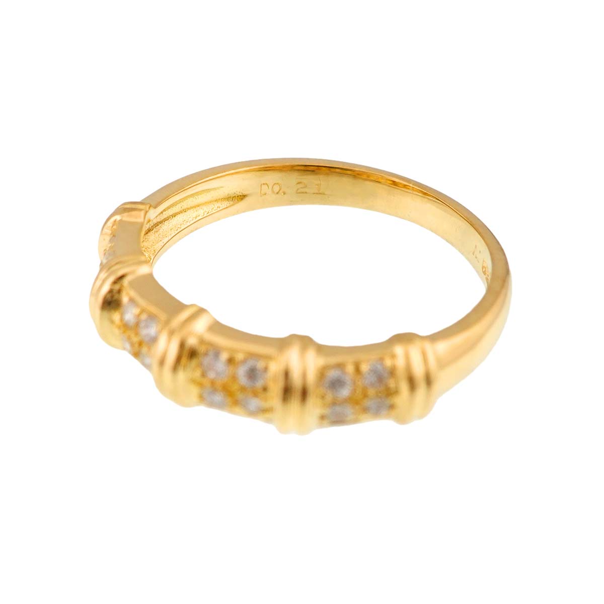 Diamond 0.21ct Ring 18K Yellow Gold 750 size6(US)