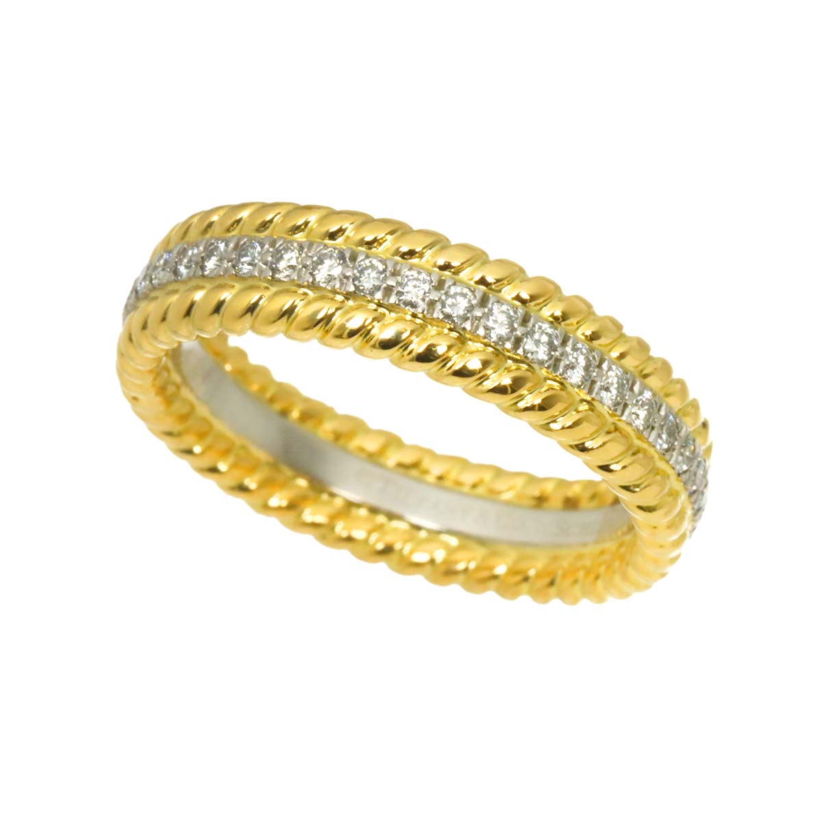 Jean Schlumberger Diamond Ring 18K YG 750 Pt size4.75-5(US)