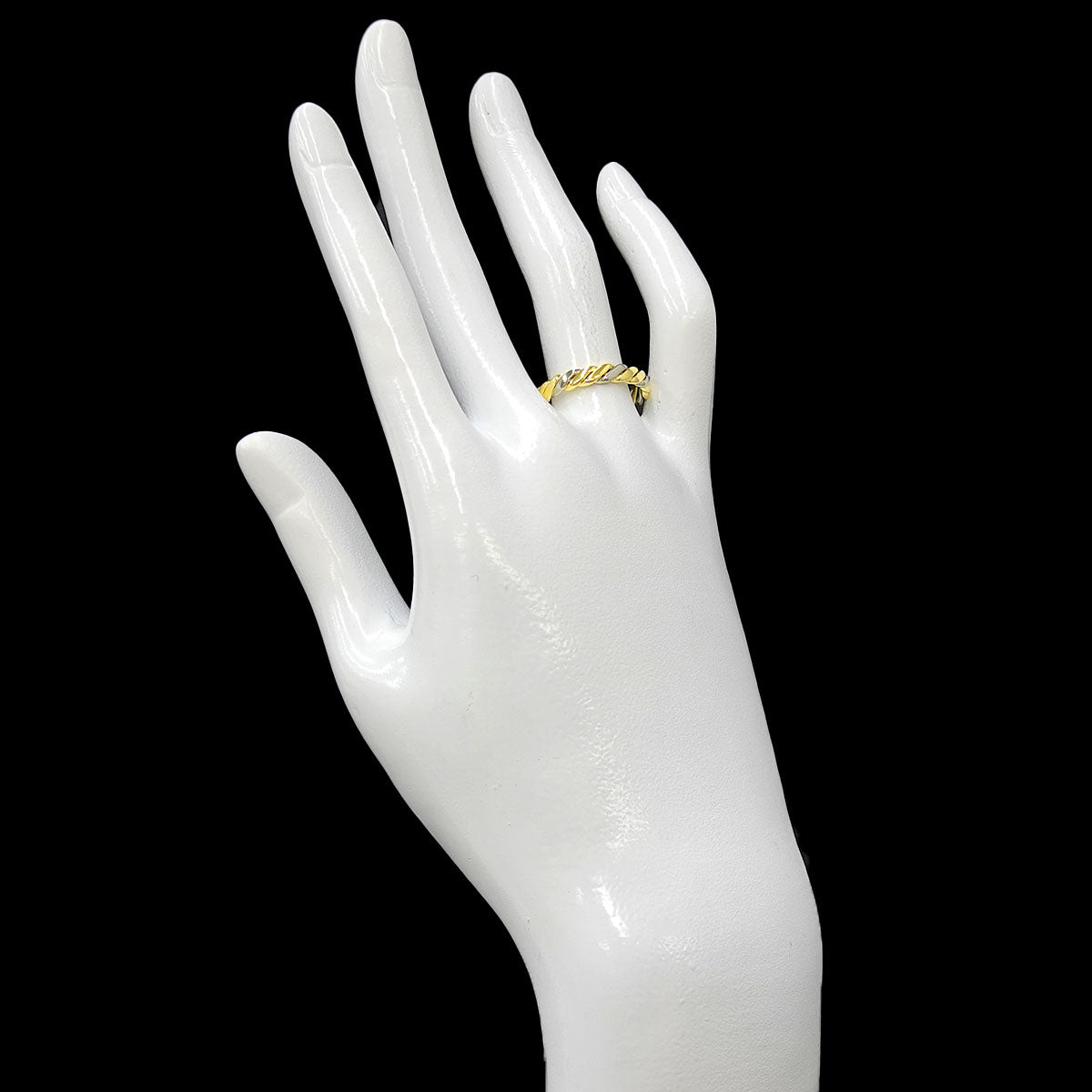 Ring 18K YG WG 750 size7.25(US)