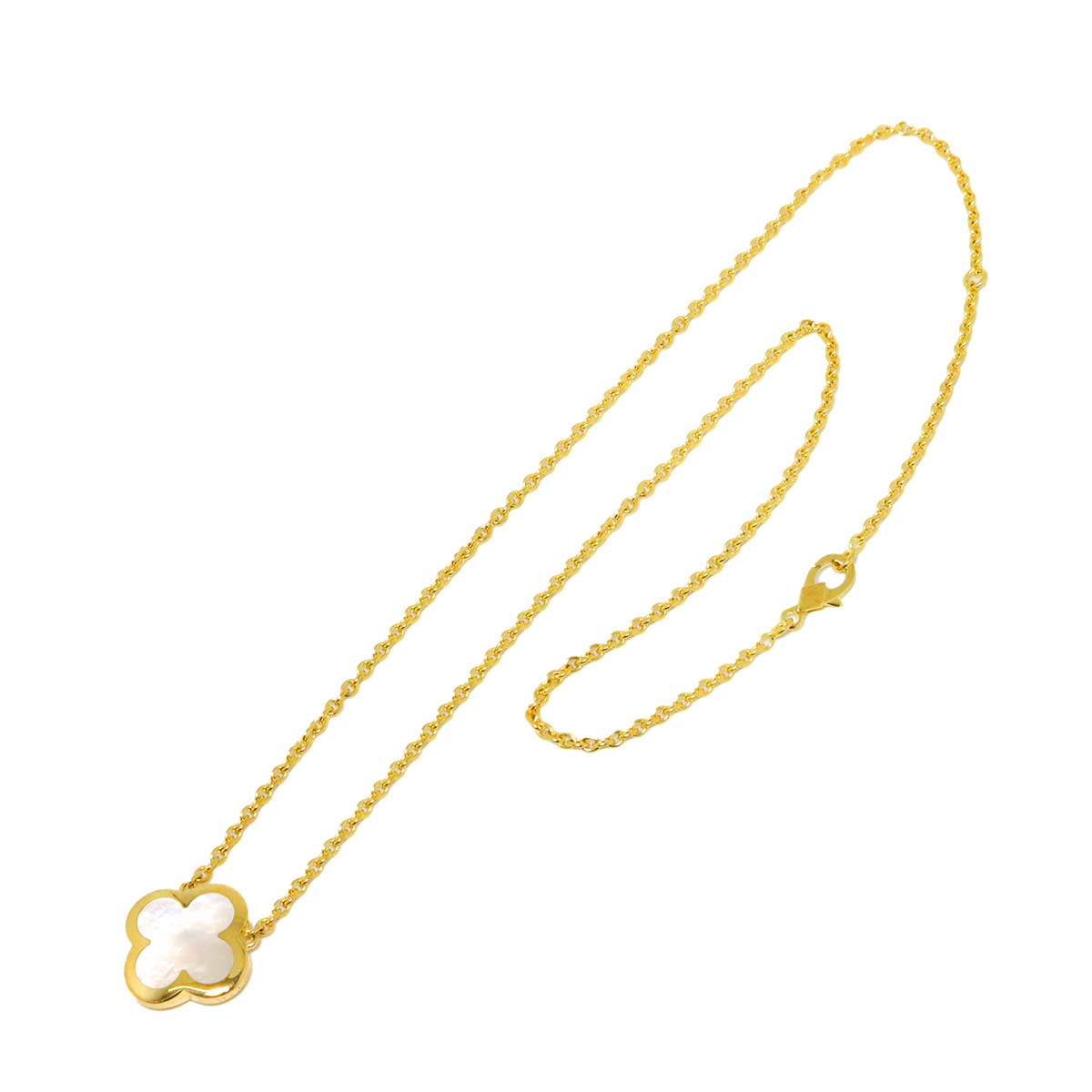 Pure Alhambra MOP Necklace 18K Yellow Gold 750