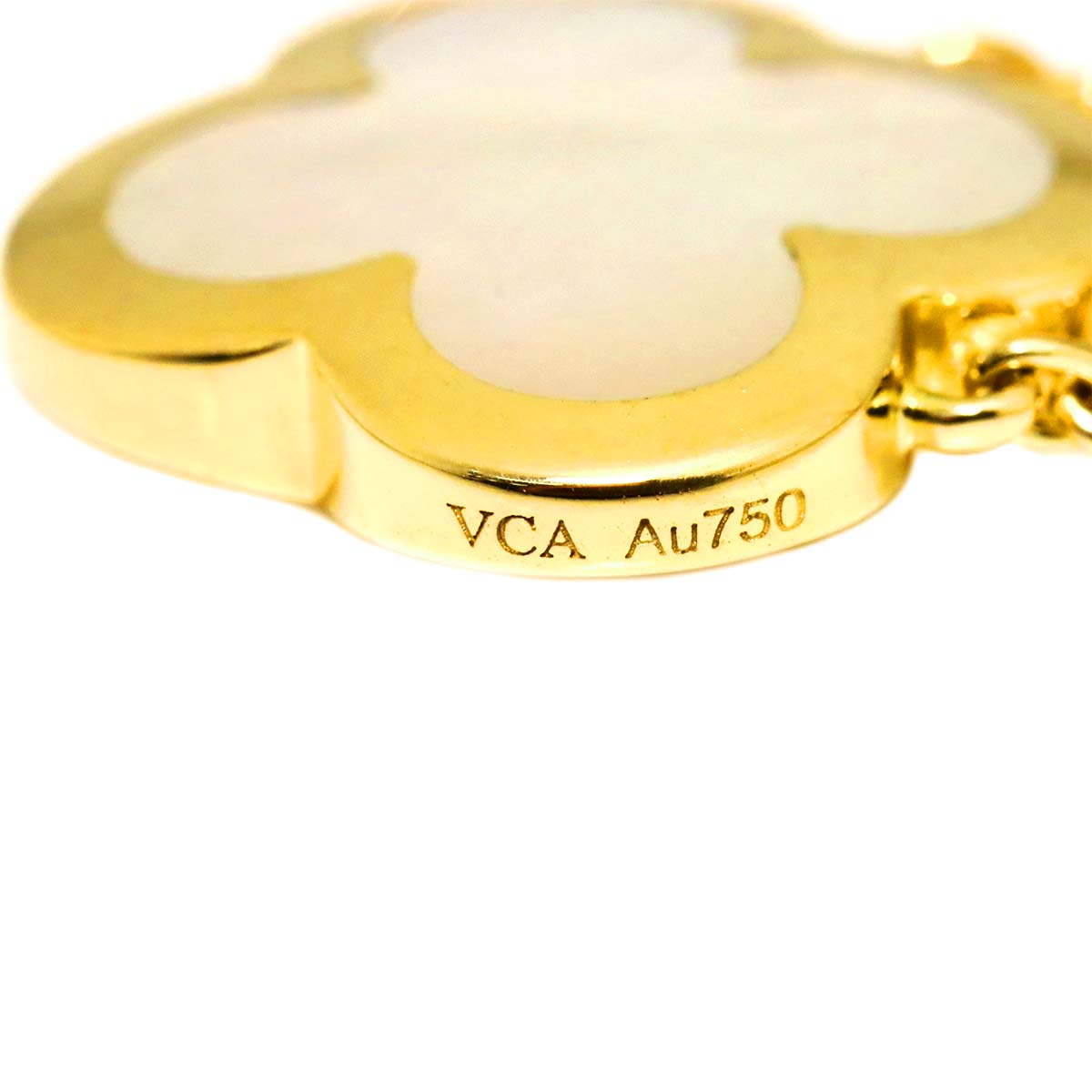 Pure Alhambra MOP Necklace 18K Yellow Gold 750