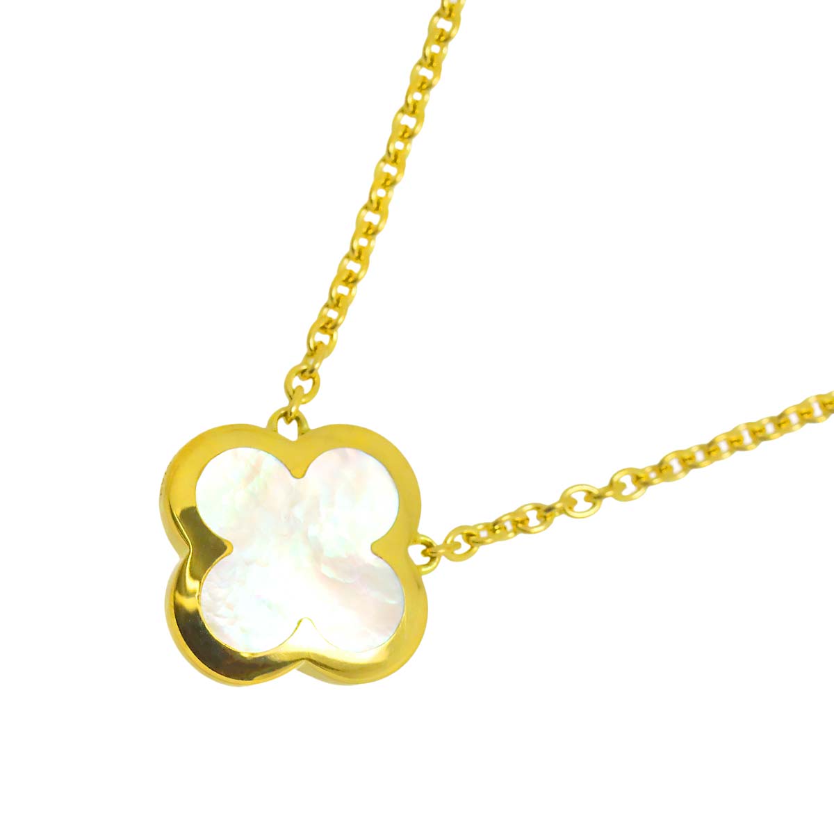 Pure Alhambra MOP Necklace 18K Yellow Gold 750