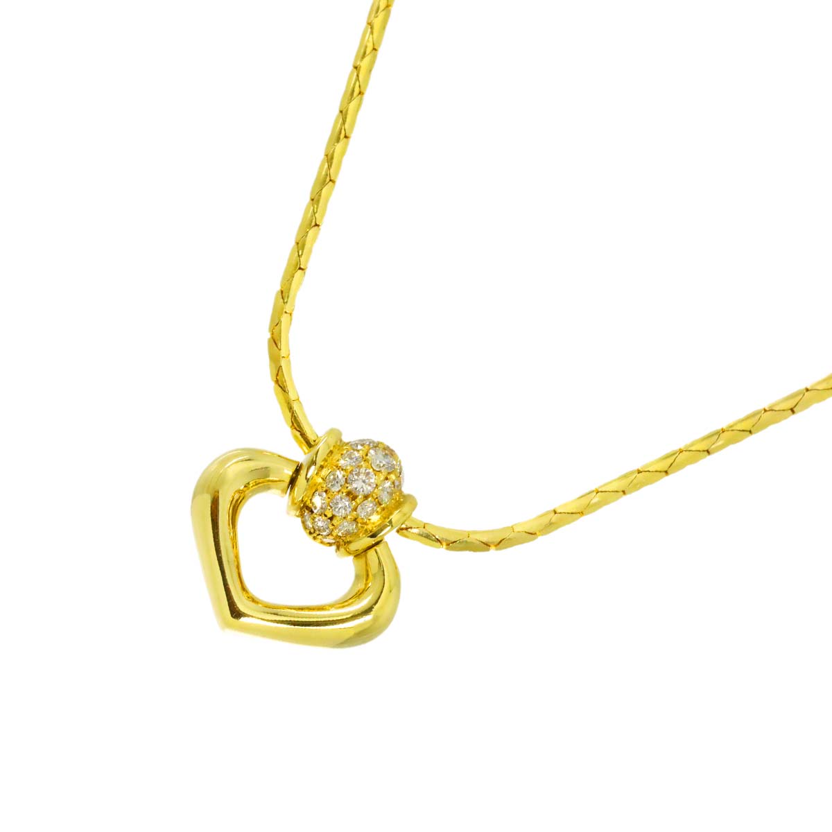 Diamond 0.32ct Necklace 18K YG 750