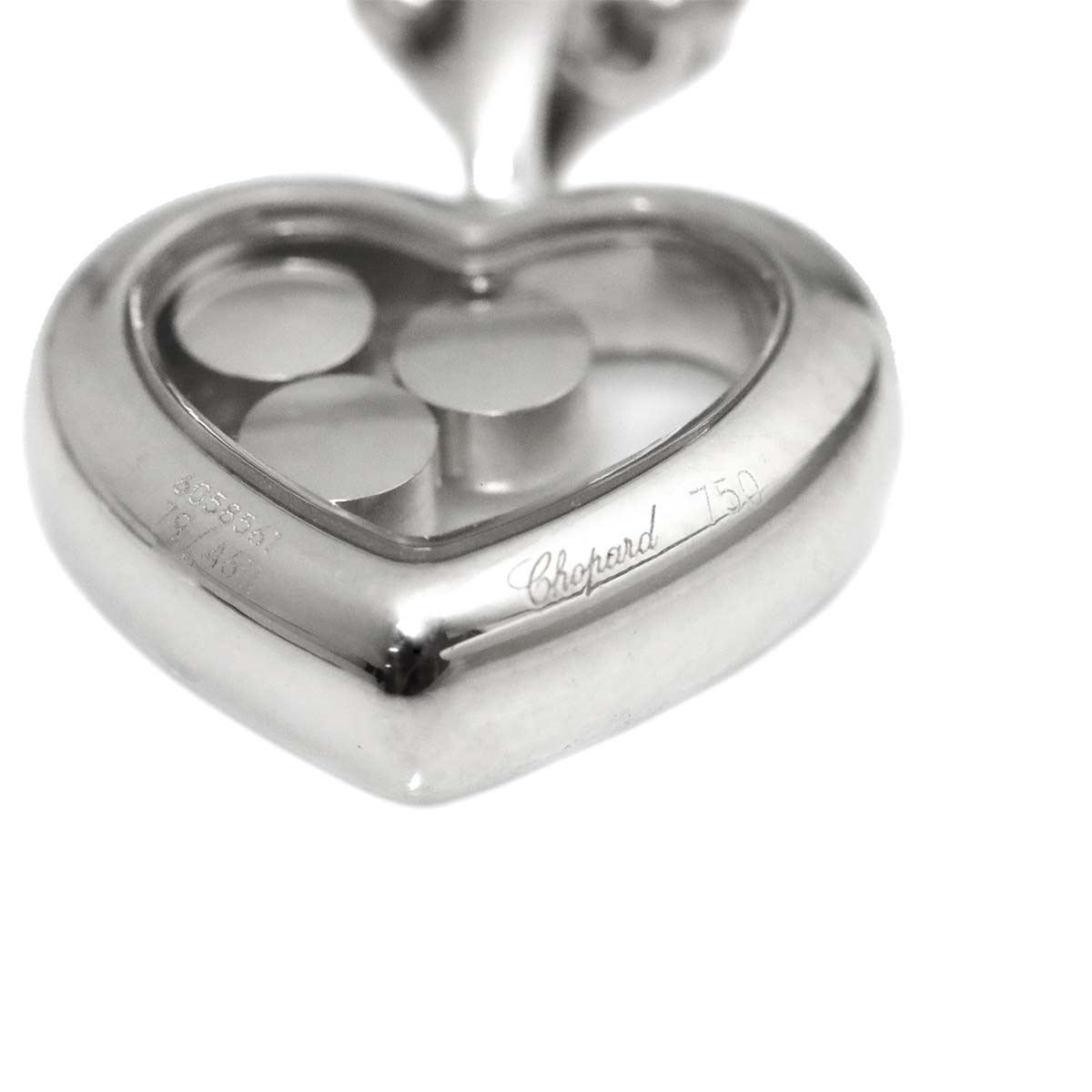 Happy Diamond Heart Necklace 18K White Gold 750