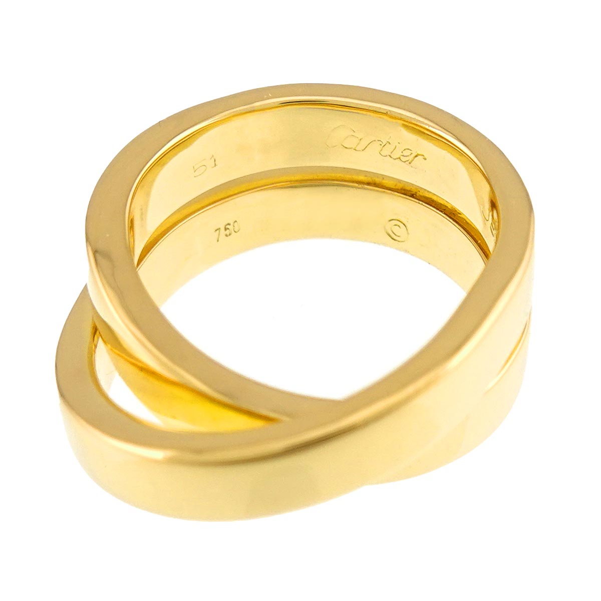 Paris Ring 18K YG Yellow Gold 750 size51 5.5-5.75(US)