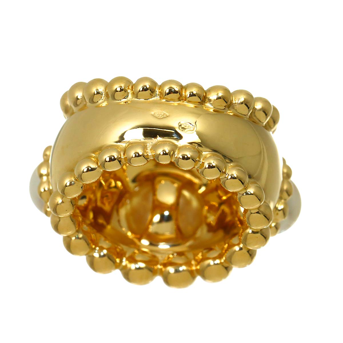 Three ball Akoya Pearl 7.8-5.8mm Ring 18K YG 750 Size4.5-4.75US
