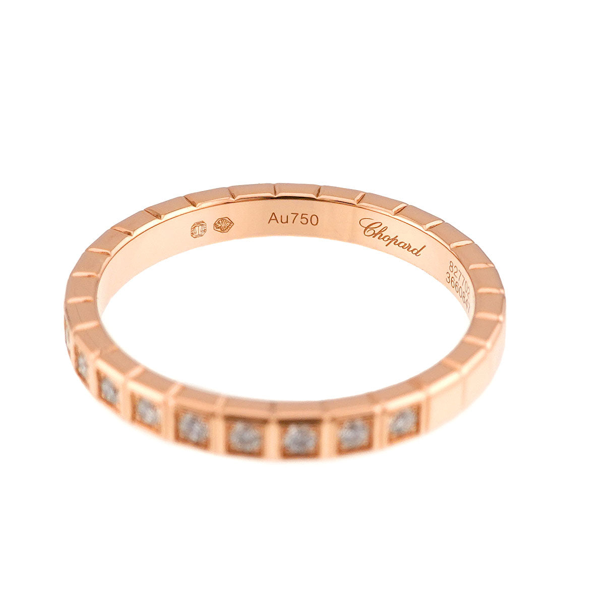 Ice Cube Diamond Ring 18K PG 750 size6(US)