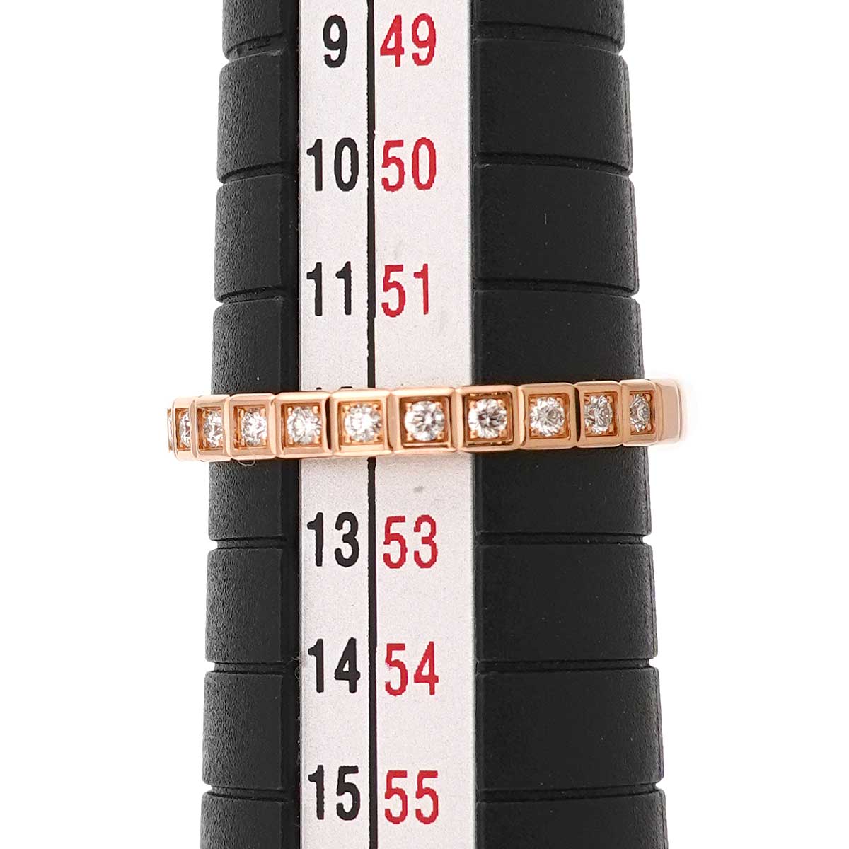 Ice Cube Diamond Ring 18K PG 750 size6(US)