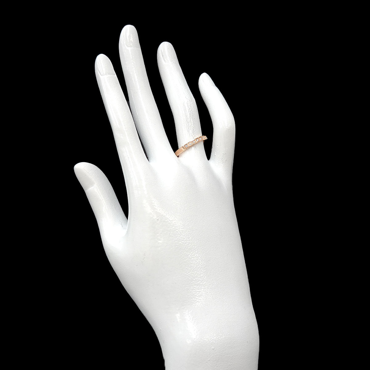 Ice Cube Diamond Ring 18K PG 750 size6(US)