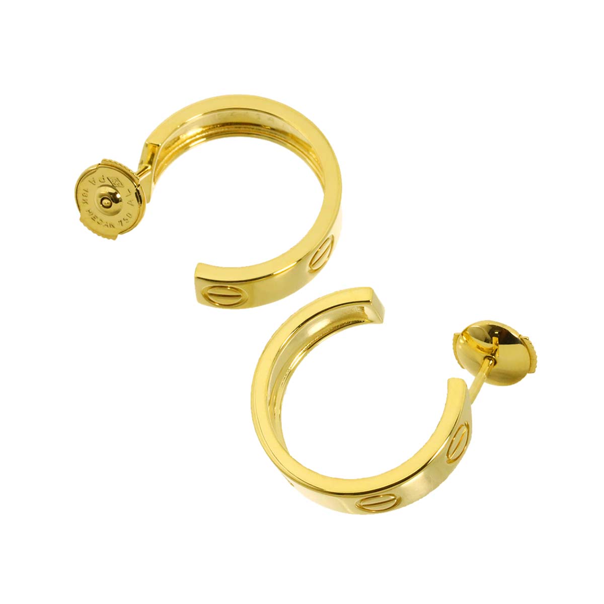 Love Earring Pierced 18K YG 750