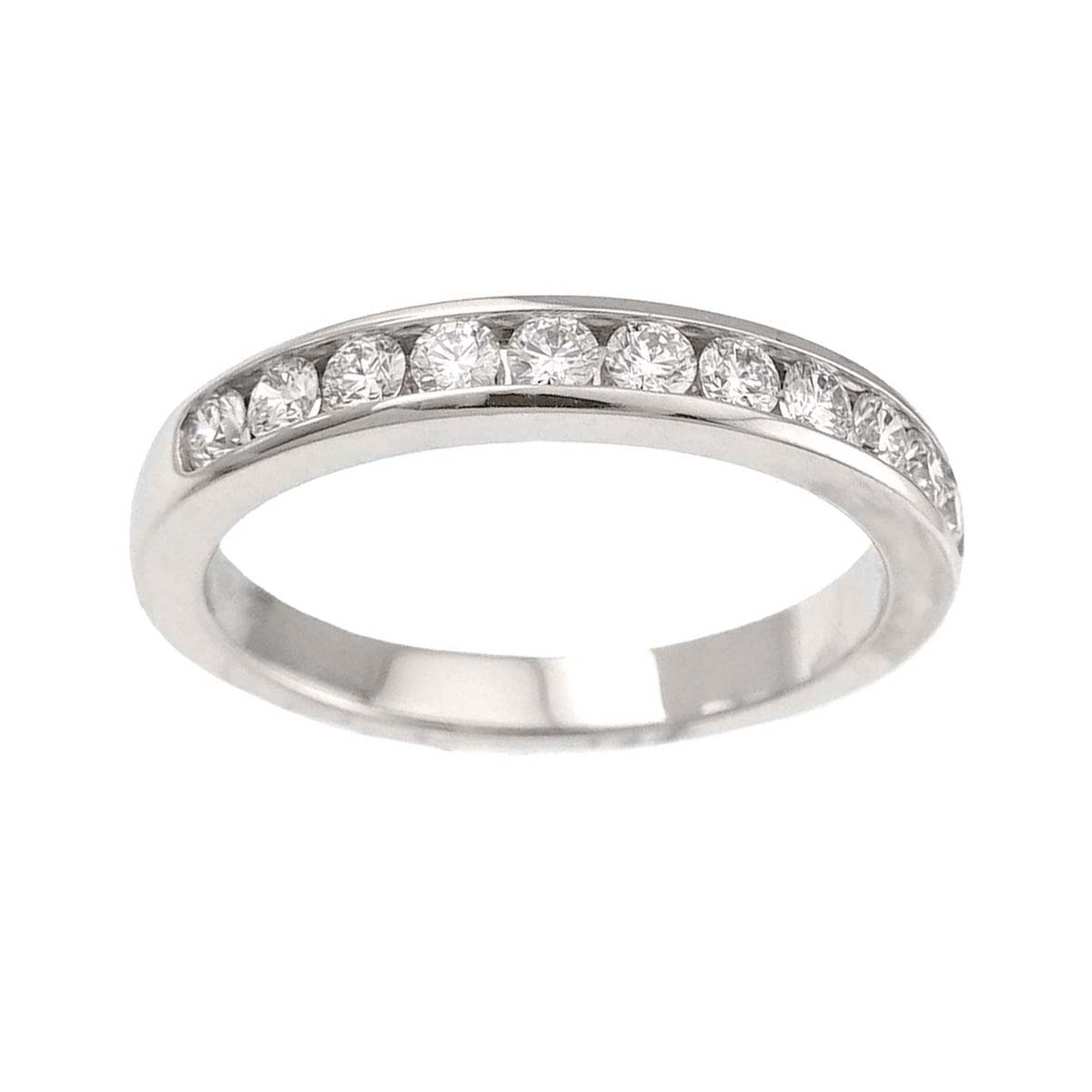 Half Diamond Band Ring Pt Platinum size6-6.25(US)