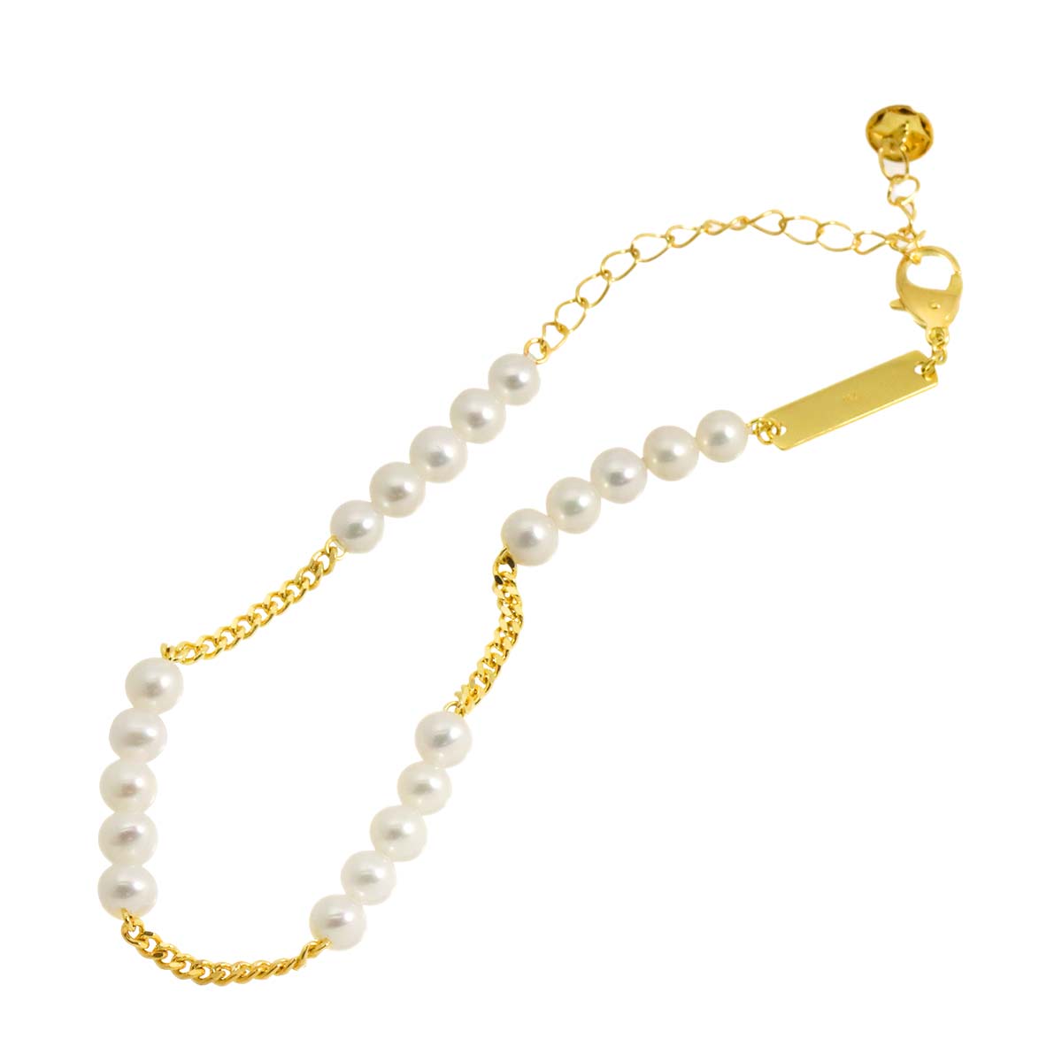 Freshwater pearl 5.0-4.5mm Bracelet 18K YG 750