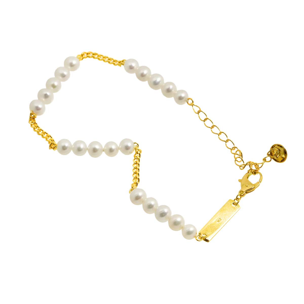 Freshwater pearl 5.0-4.5mm Bracelet 18K YG 750