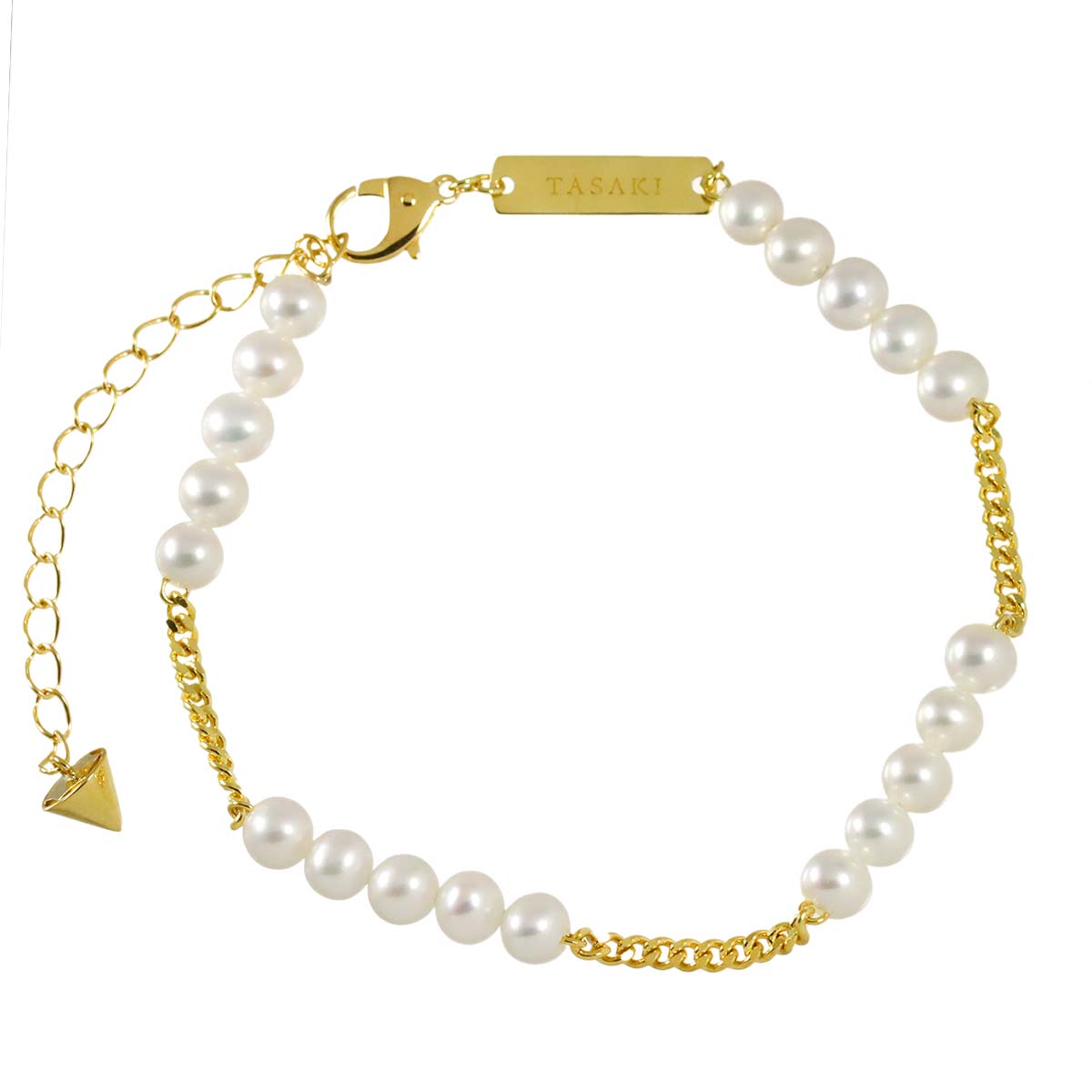 Freshwater pearl 5.0-4.5mm Bracelet 18K YG 750