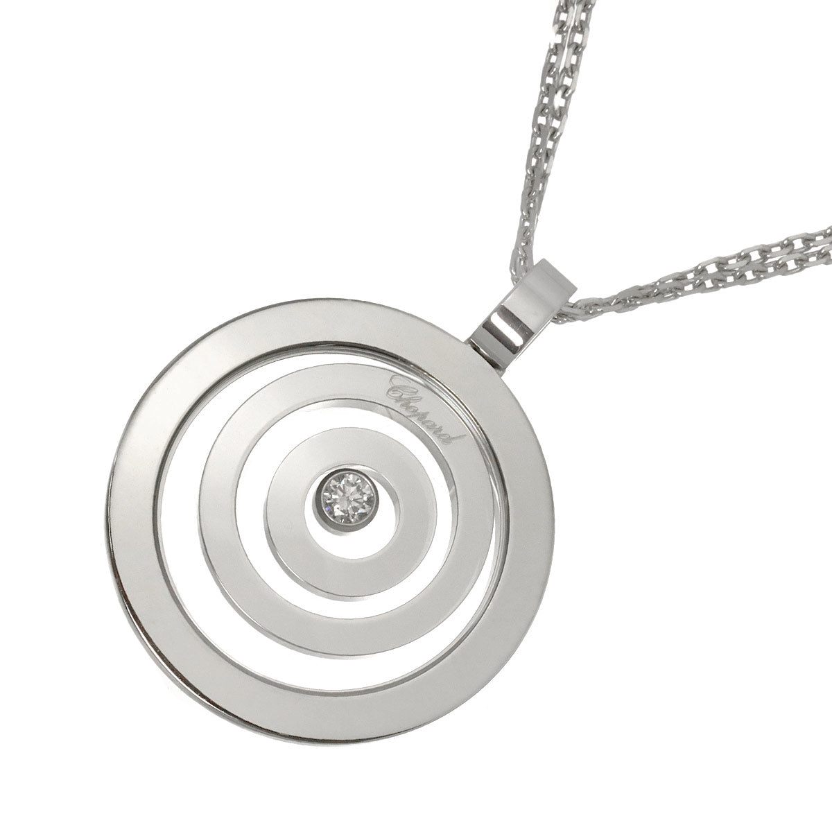 Happy Spirit Diamond Necklace 18K White Gold 750