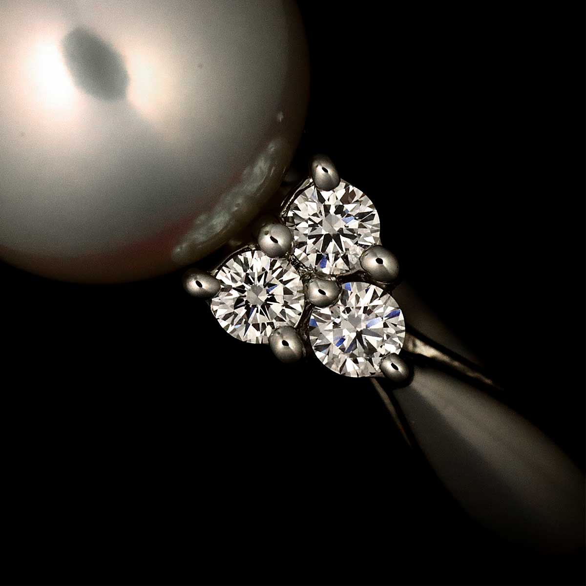 Akoya Pearl 8.5mm Ring Platinum size5.5-5.75(US)