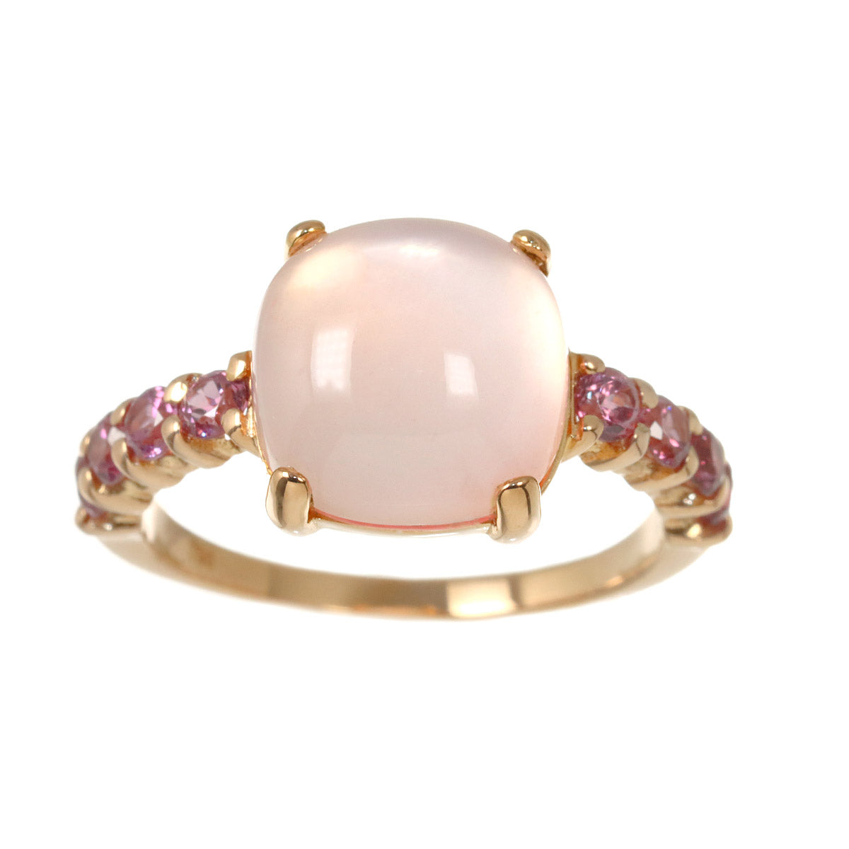 Amethyst Diamond 0.04ct Ring 18K PG 750 6(US)