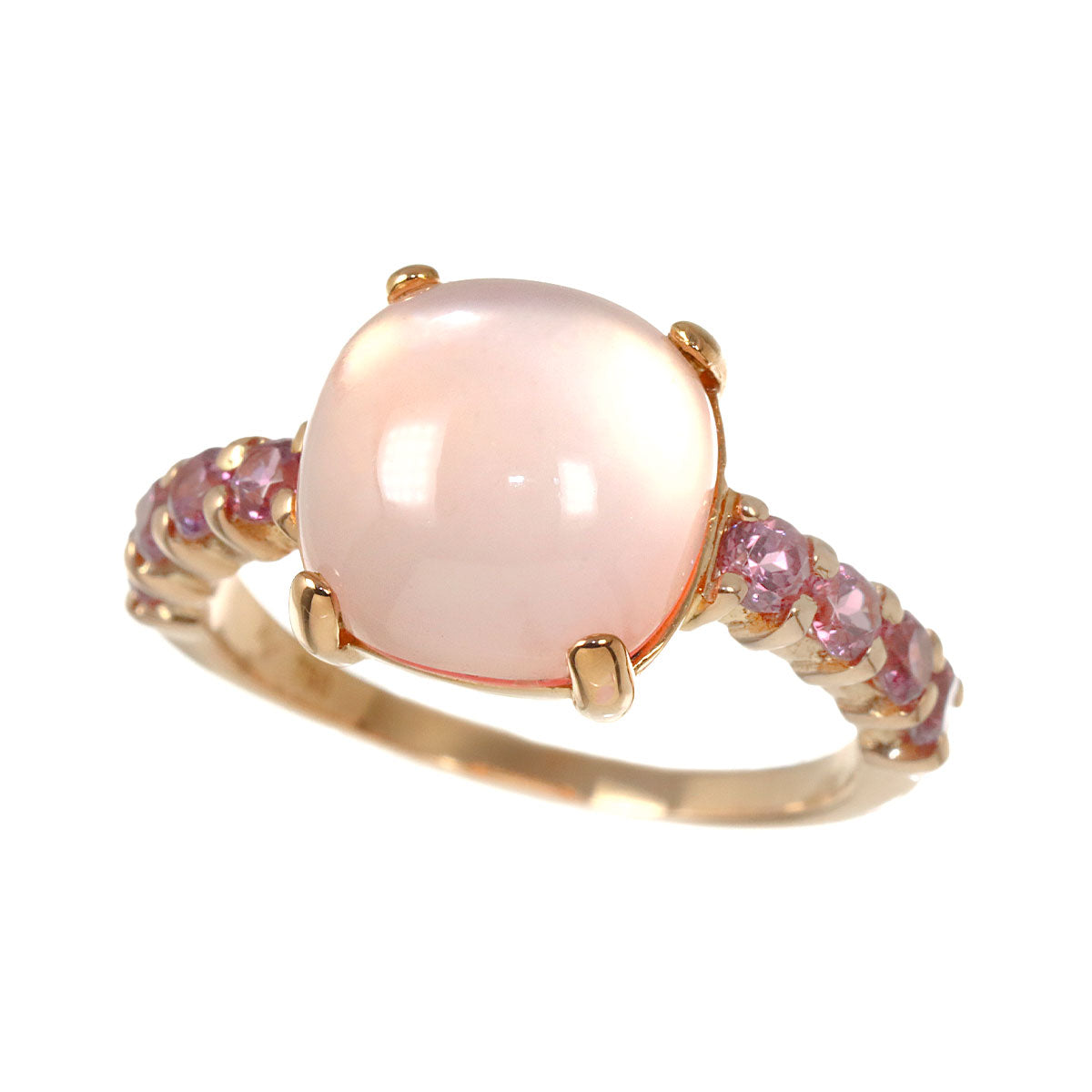Amethyst Diamond 0.04ct Ring 18K PG 750 6(US)