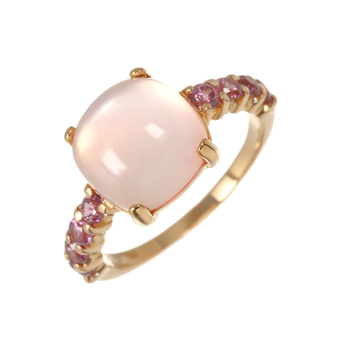 Amethyst Diamond 0.04ct Ring 18K PG 750 6(US)