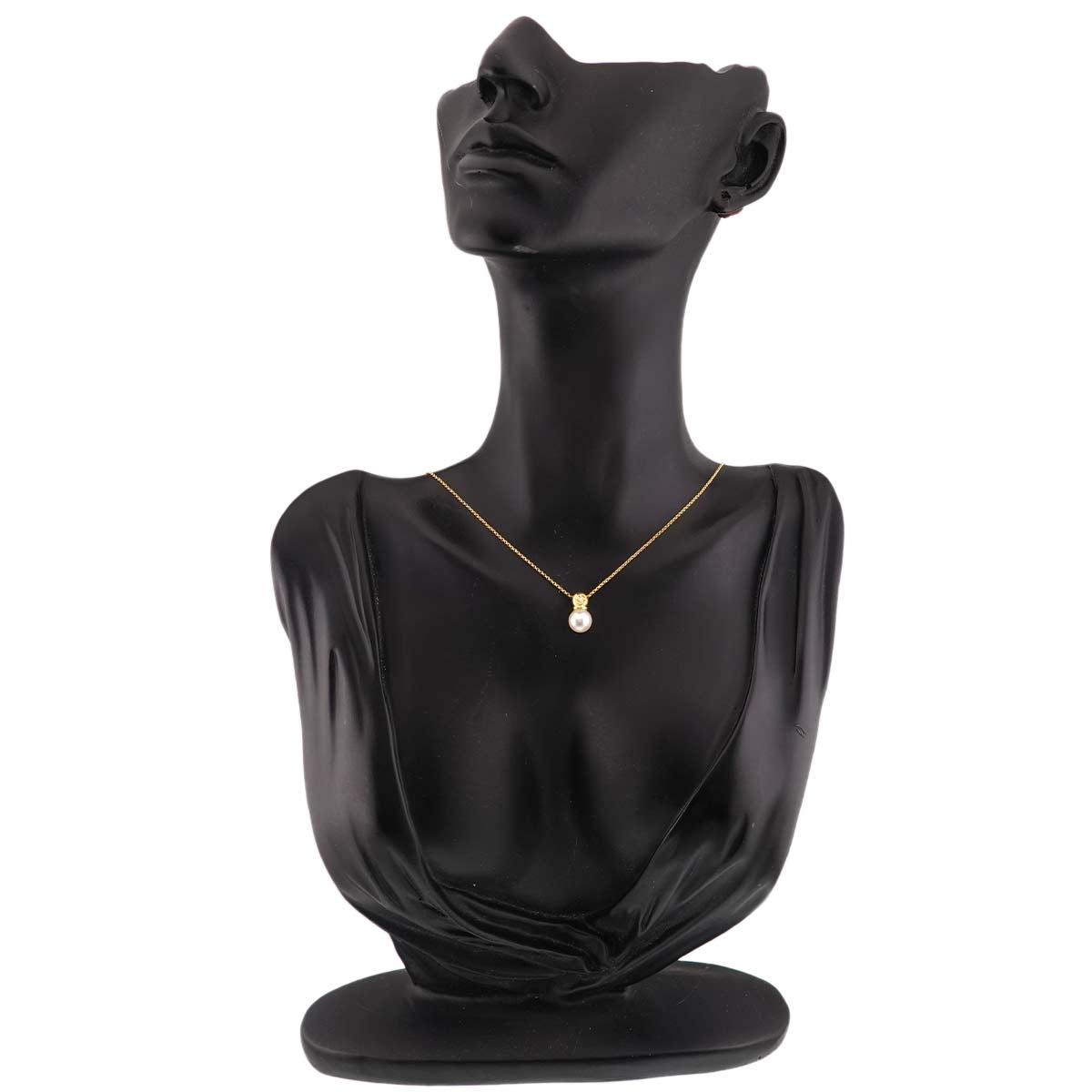 Akoya Pearl 7.3mm Diamond 0.01ct Necklace 18K YG 750