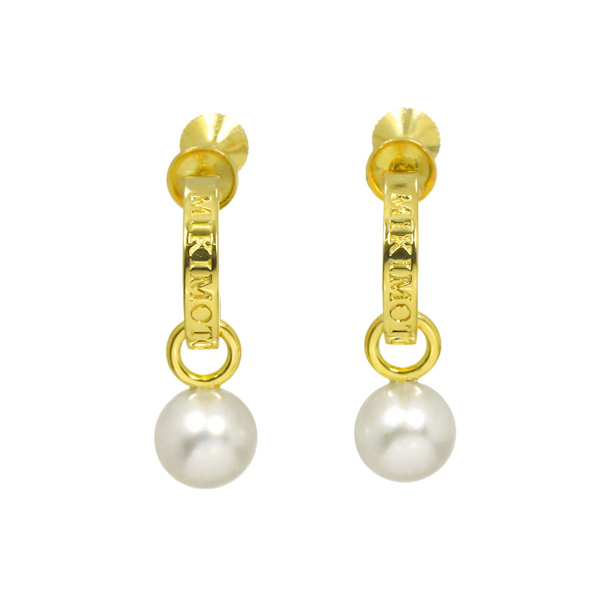 Akoya Pearl 7.2mm Earrings 18K Yellow Gold 750