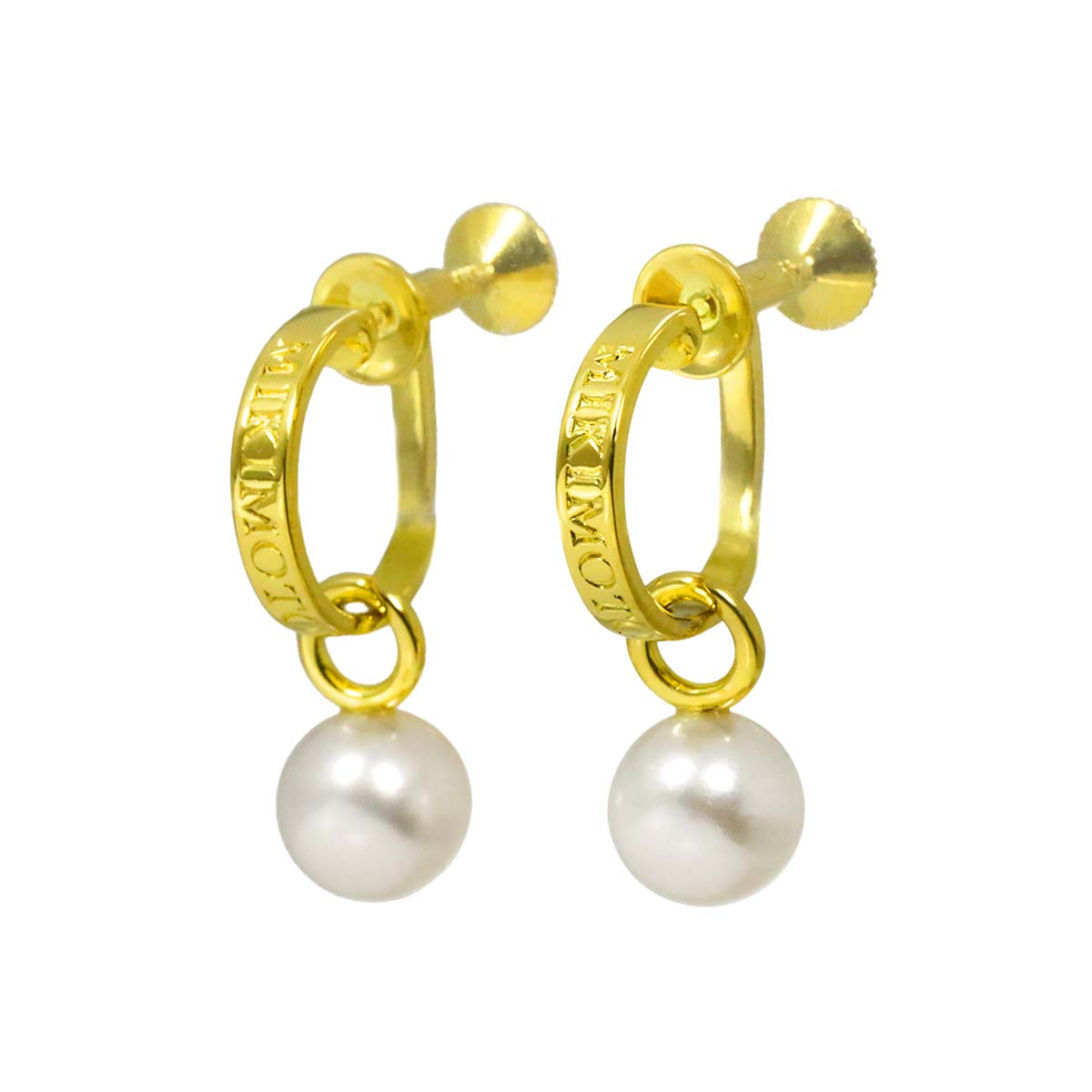Akoya Pearl 7.2mm Earrings 18K Yellow Gold 750